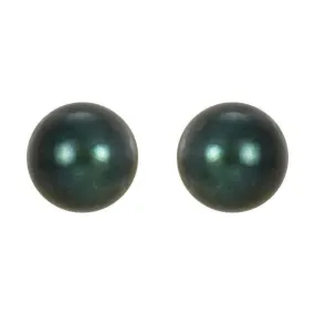 14K Yellow 5 mm Cultured Black Akoya Pearl Earrings