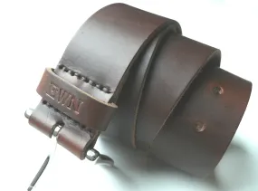 Brown Men's Leather Belt • Horween Chromexcel Leather • Anniversary Gift