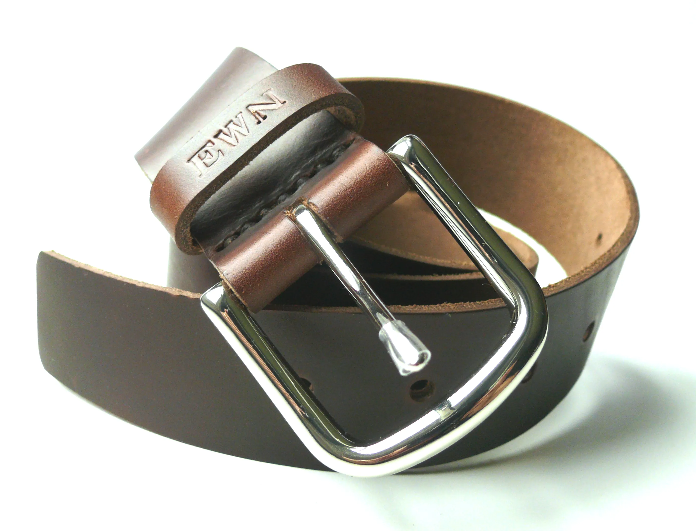 Brown Men's Leather Belt • Horween Chromexcel Leather • Anniversary Gift