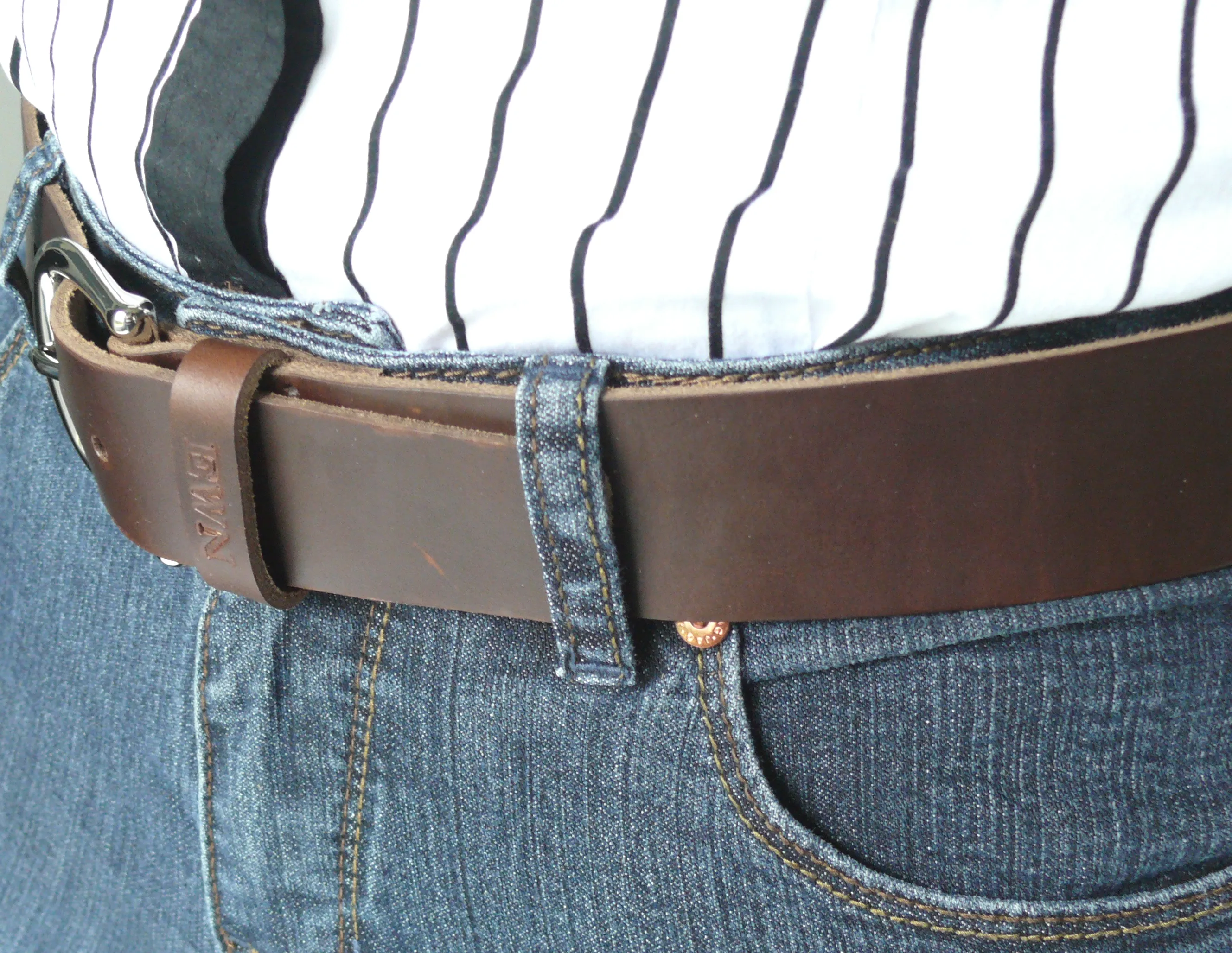 Brown Men's Leather Belt • Horween Chromexcel Leather • Anniversary Gift