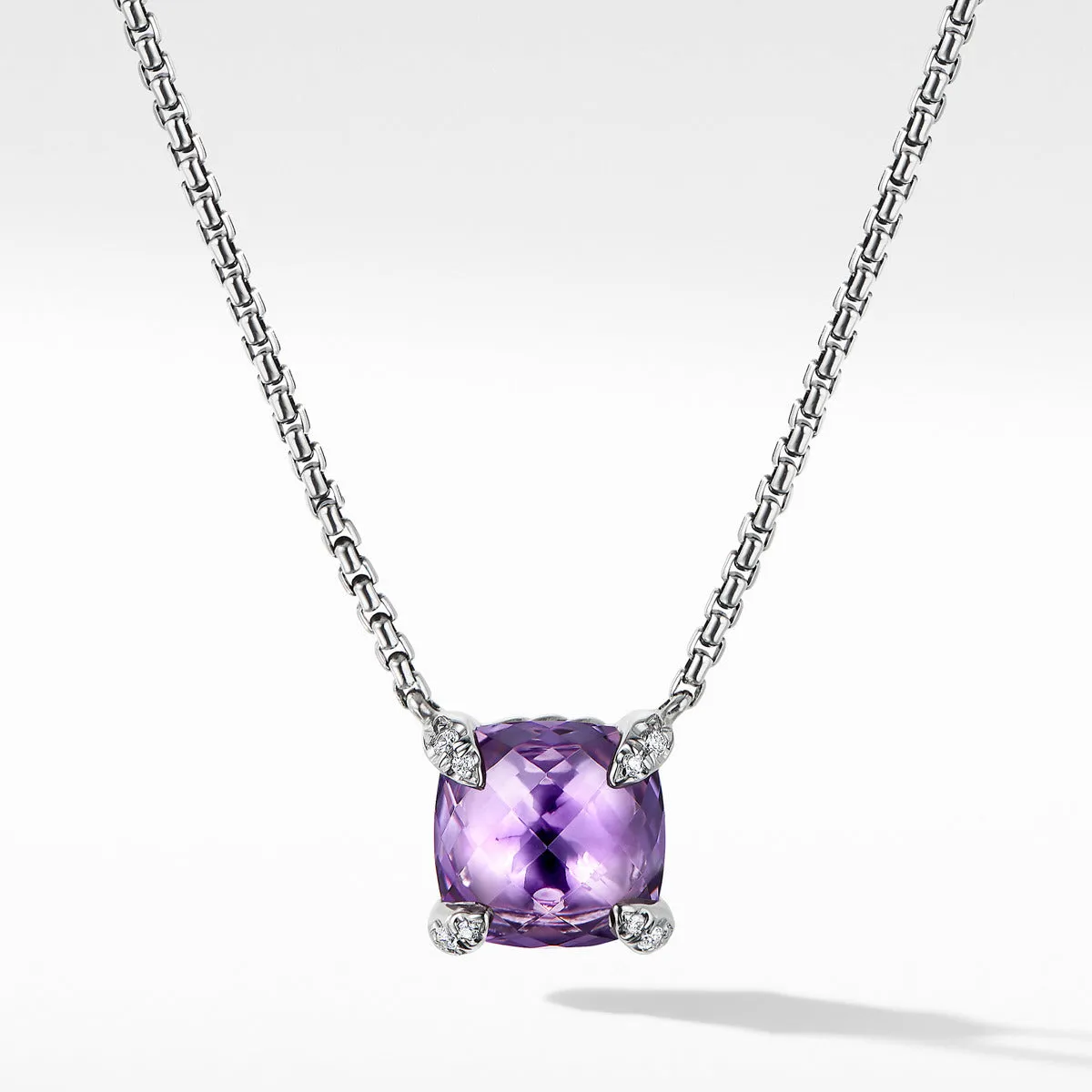 Chatelaine Pendant Necklace with Amethyst and Diamonds