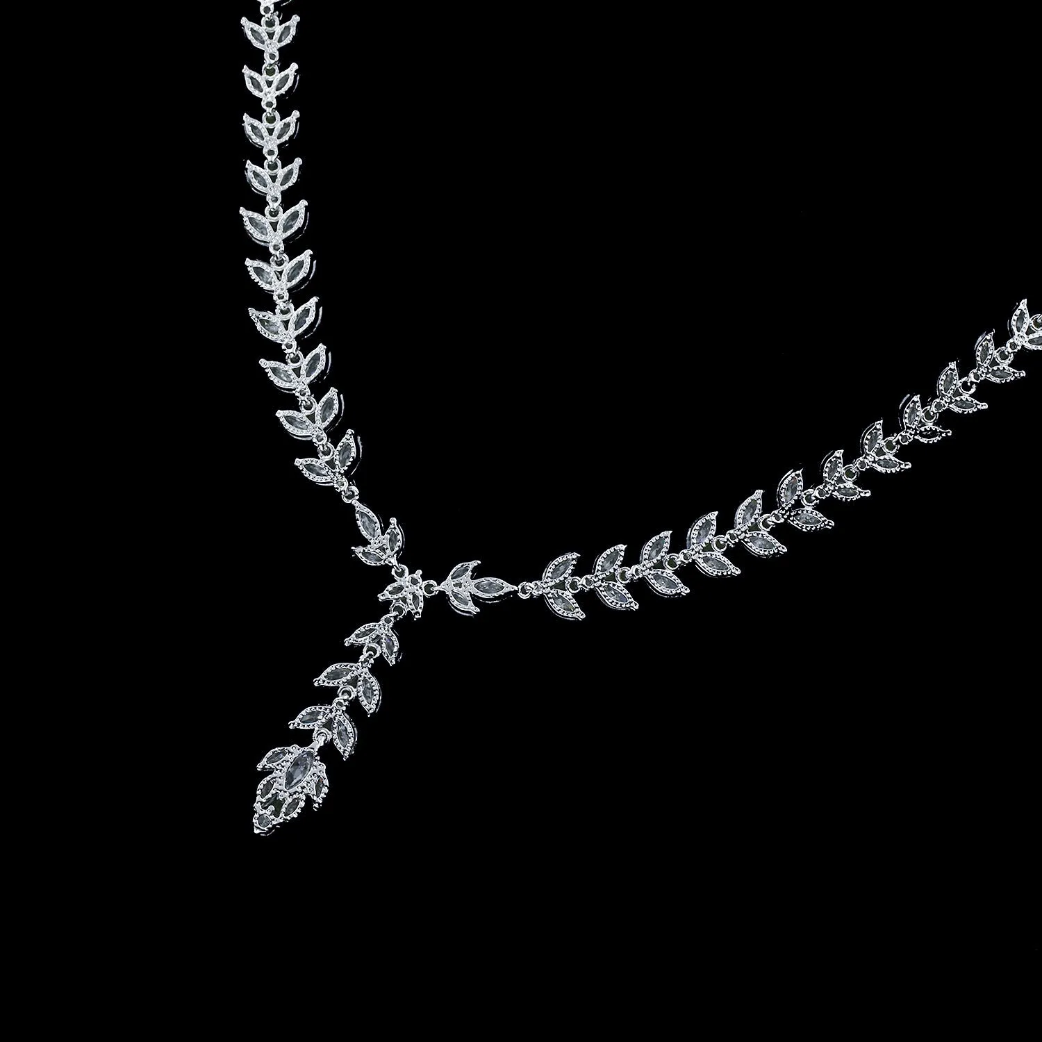 Cubic zirconia Wedding necklace Earring Set,Bridesmaid Jewelry CN10145