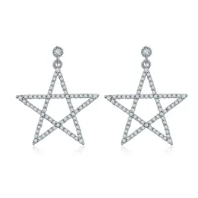 Drop Earrings Star Zirconia