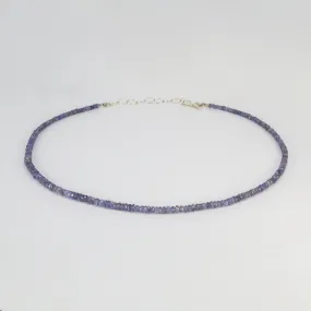 Faceted Tanzanite Beaded Necklace by Rina Young