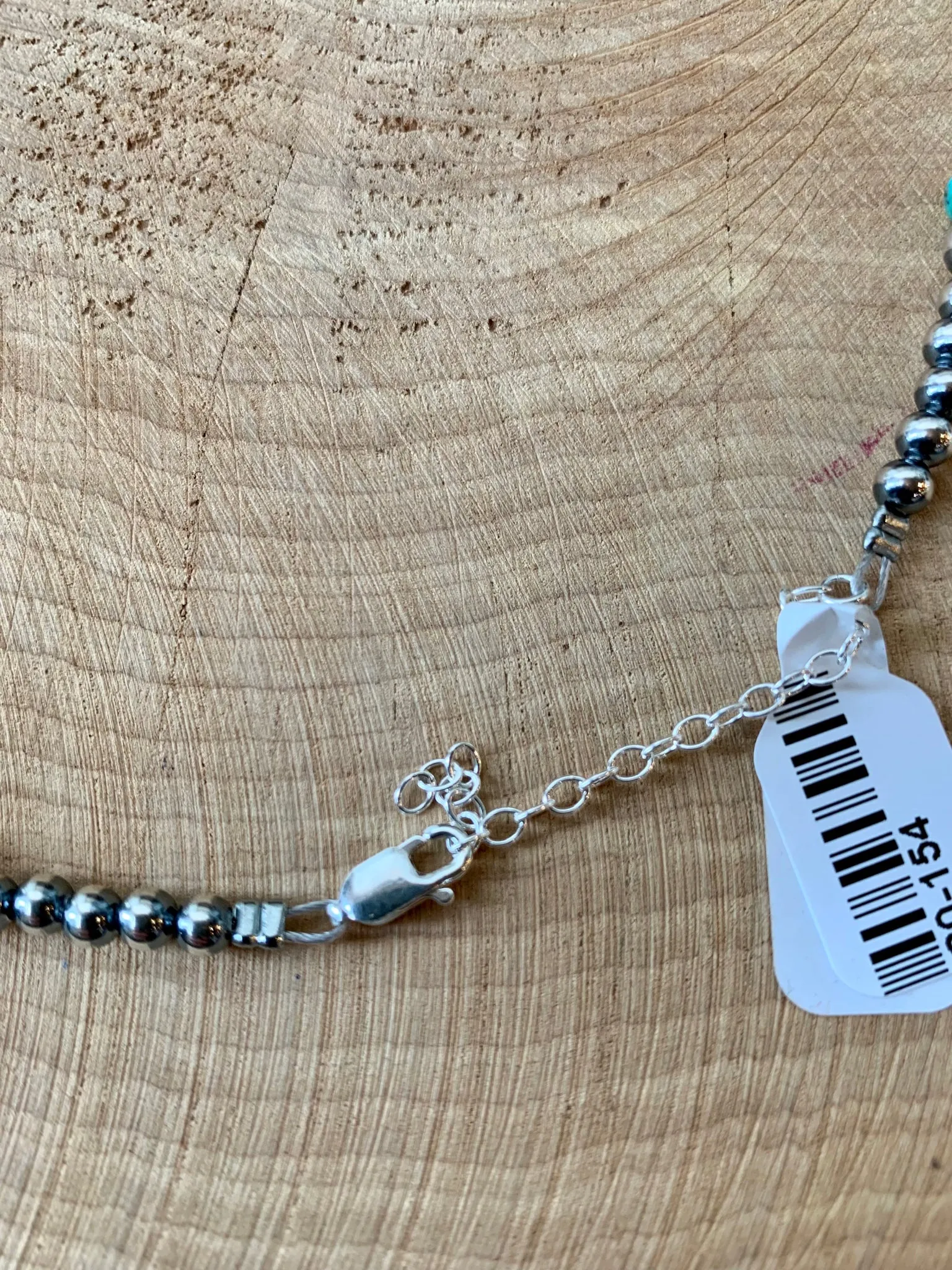 Handmade Sterling Silver & Turquoise Bow Necklace