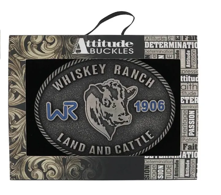 Montana Silversmith Attitude Land & Cattle Whiskey Ranch Belt Buckle A1017WR