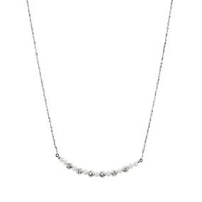 Pearl and Bead Bar Necklace