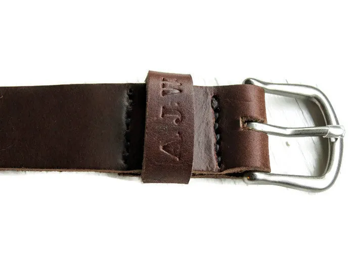 Personalized Belt   Brown Men's Leather Belt • Horween Chromexcel Leather • Anniversary Gift