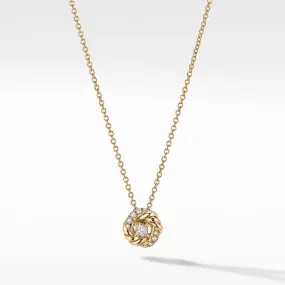 Petite Infinity Pendant Necklace in 18K Yellow Gold with Diamonds
