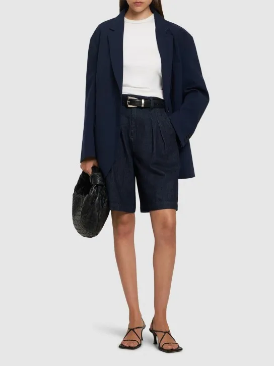 The Frankie Shop   Xavier cotton denim Bermuda shorts 