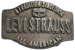 Vintage Levi Strauss A Tradition Since 1850 Belt Buckle