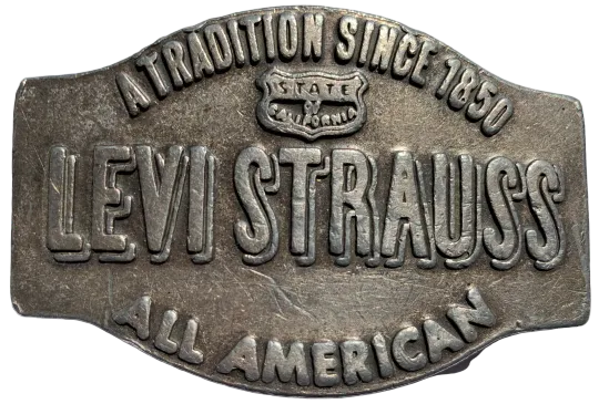 Vintage Levi Strauss A Tradition Since 1850 Belt Buckle